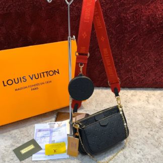 louis vuitton canta multi pochette siyah kirmizi aski