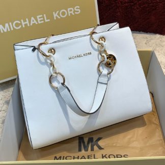 michael kors canta beyaz duz