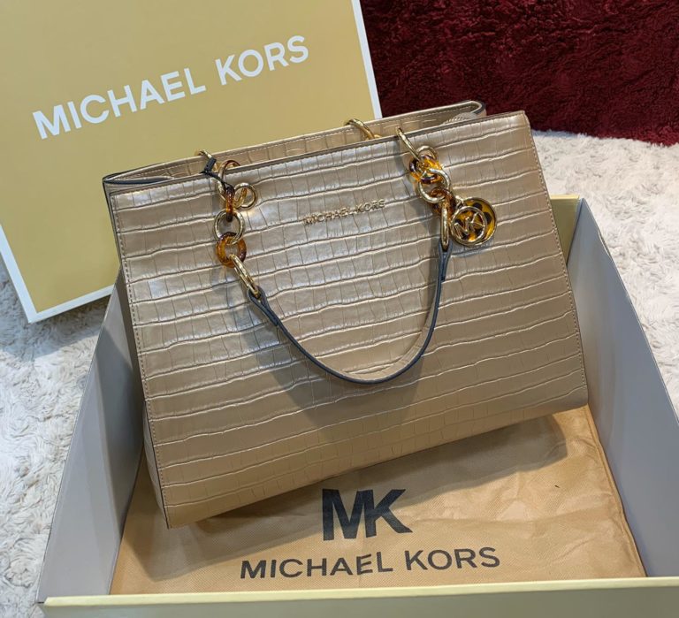 michael kors canta gold crocodile