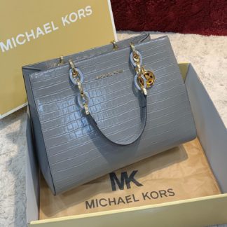 michael kors canta gri crocodile