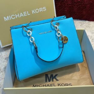 michael kors canta mavi duz