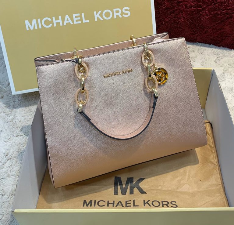michael kors canta pudra pembe  duz
