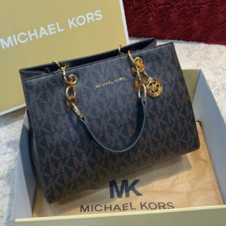 michael kors canta siyah kahve buyuk logo baski