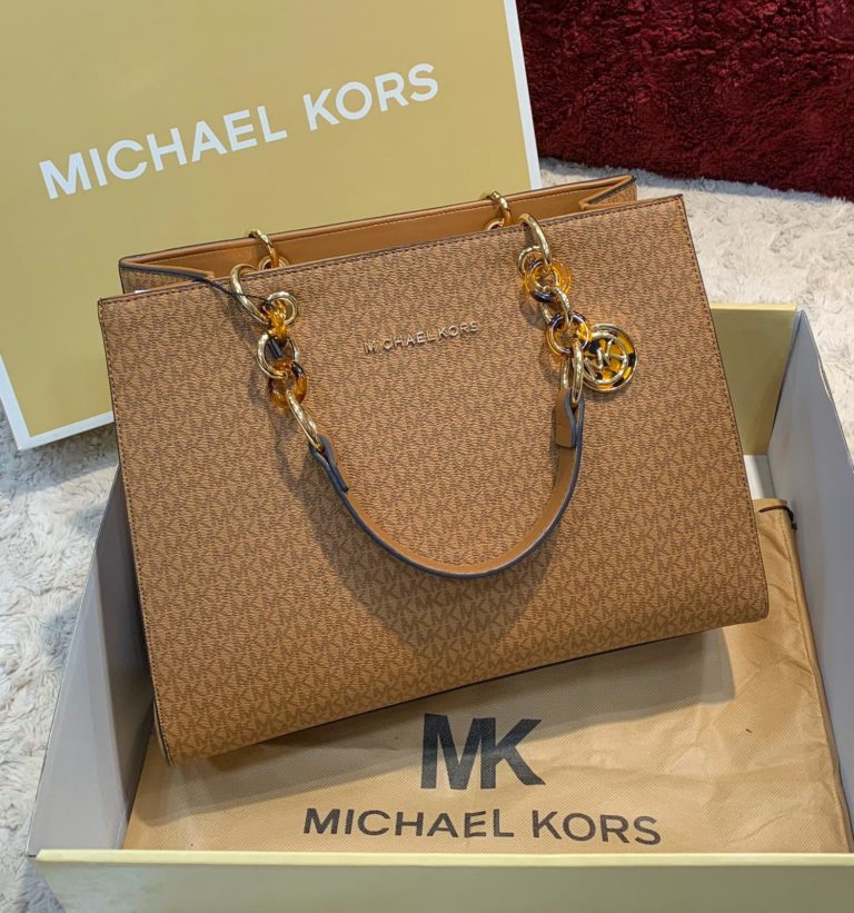 michael kors canta taba logo baski