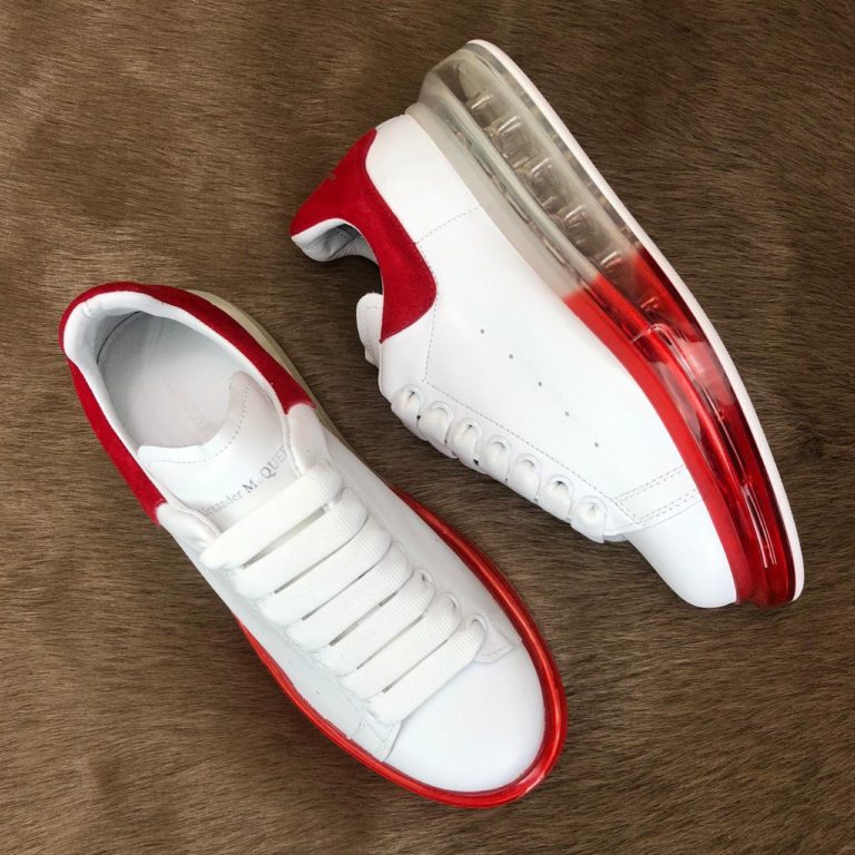 alexander mcqueen ayakkabi clear sole kirmizi