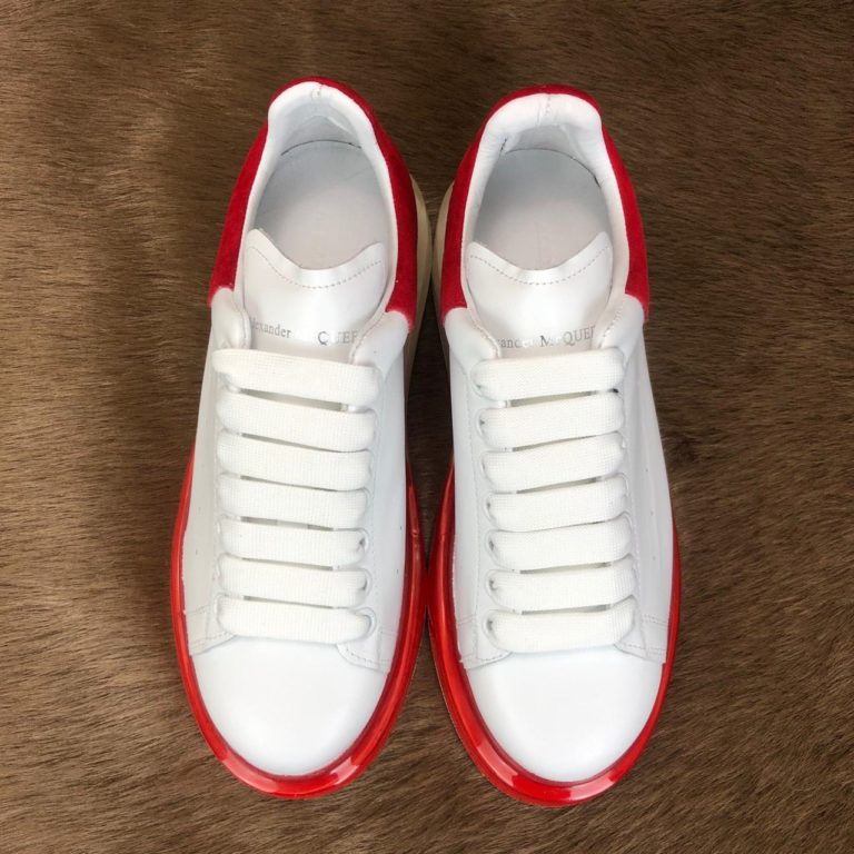 alexander mcqueen ayakkabi clear sole kirmizi