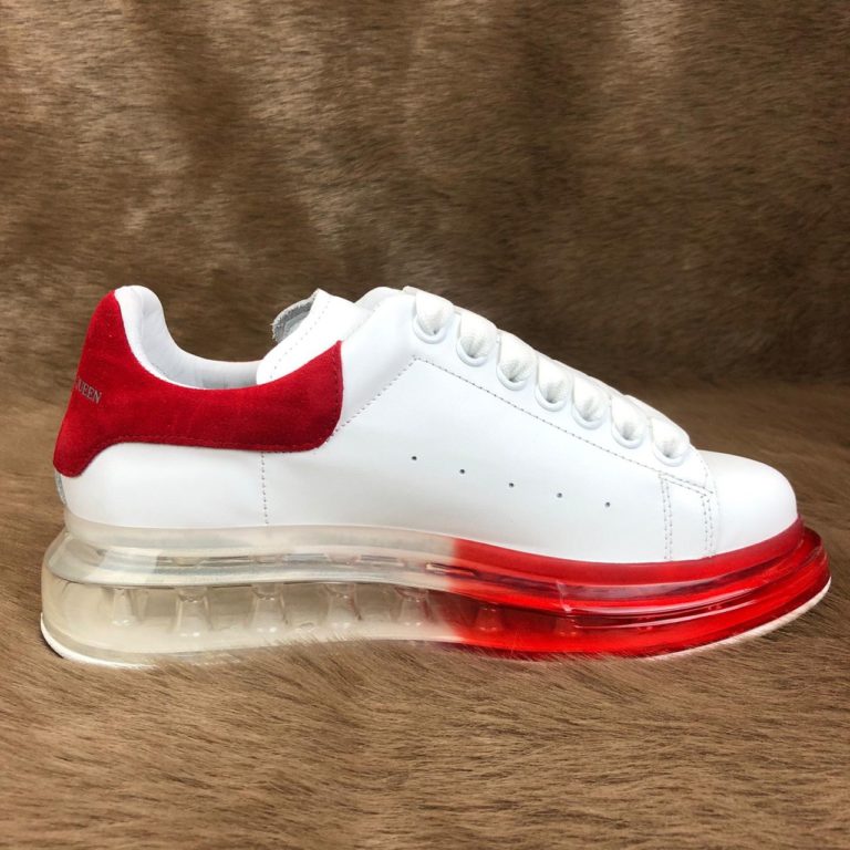 alexander mcqueen ayakkabi clear sole kirmizi