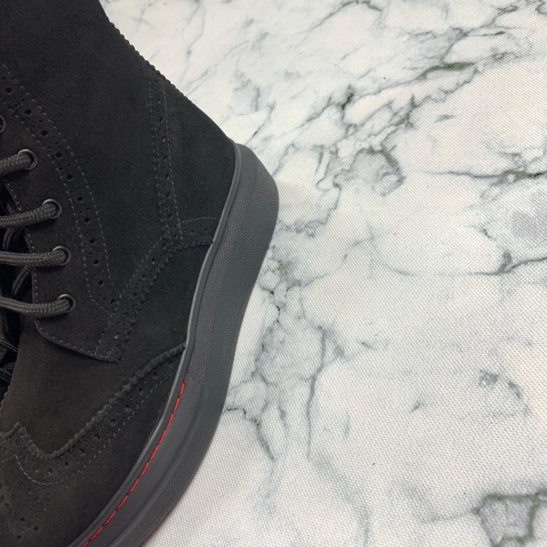 alexander mcqueen ayakkabi suet bot siyah
