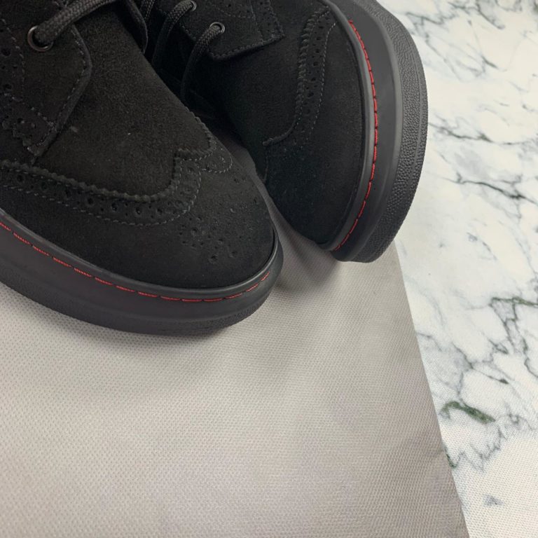 alexander mcqueen ayakkabi suet bot siyah
