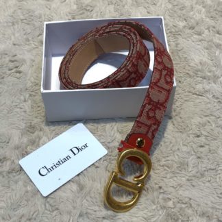 christian dior kemer kirmizi logo baski 3cm