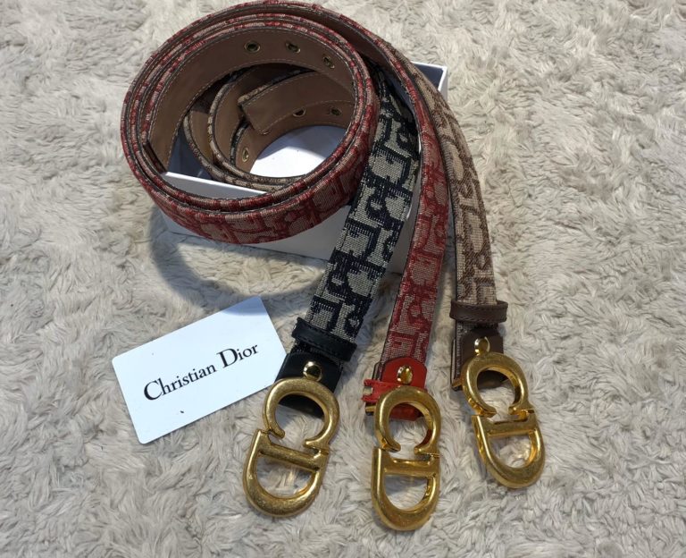 christian dior kemer kirmizi logo baski 3cm