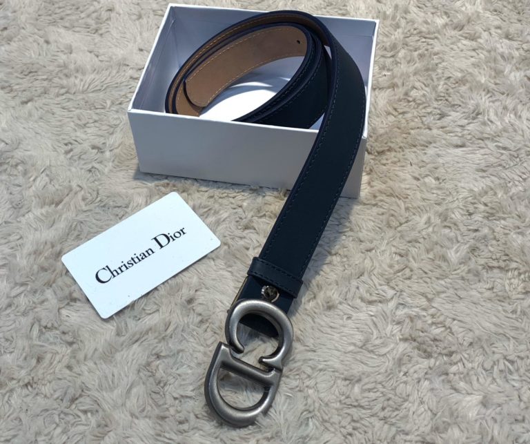 christian dior kemer laciver silver toka logo baski 3cm