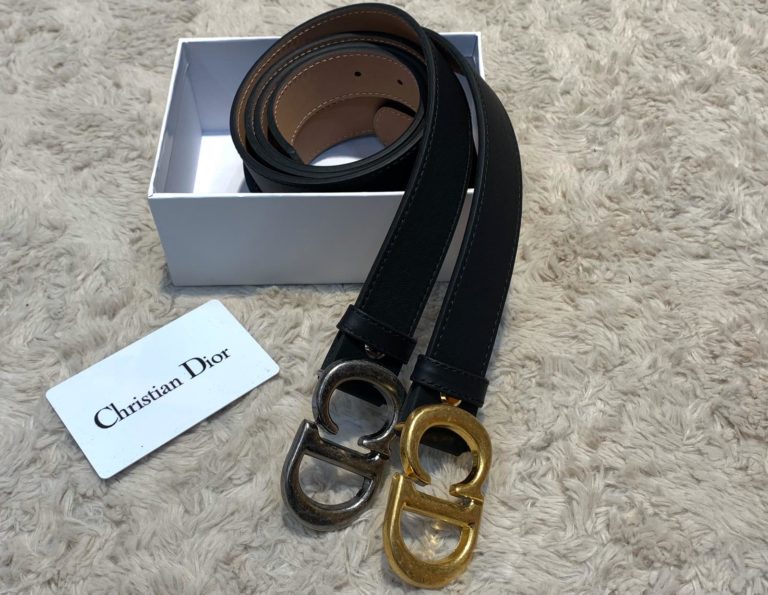 christian dior kemer siyah gold toka logo baski 3cm