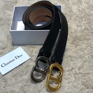 christian dior kemer siyah silver toka logo baski 3cm