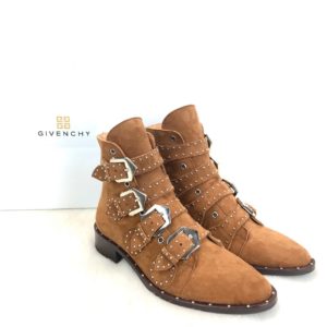 givenchy ayakkabi multi strap taba suet deri bot