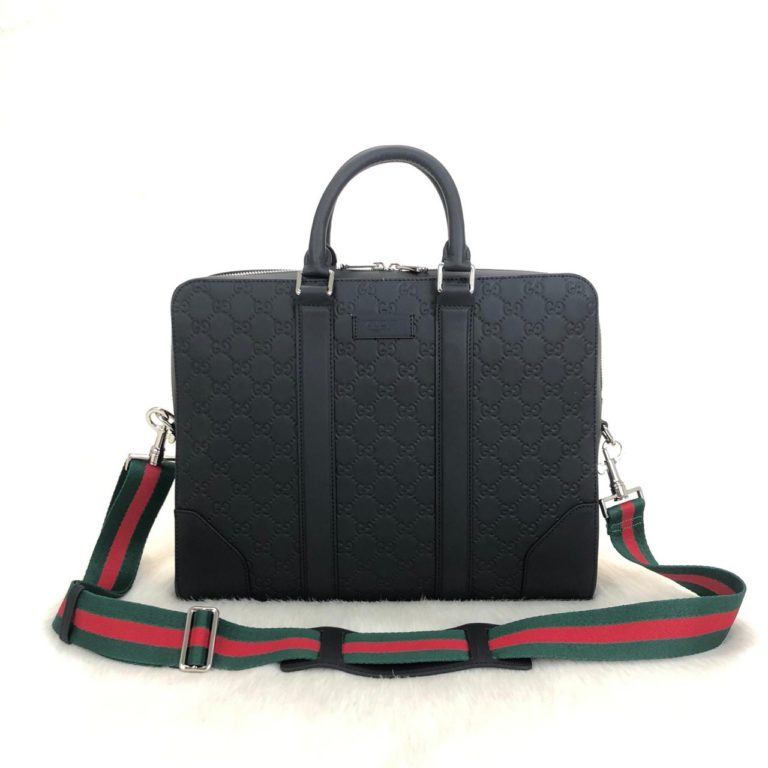 gucci canta supreme briefcase siyah laptop