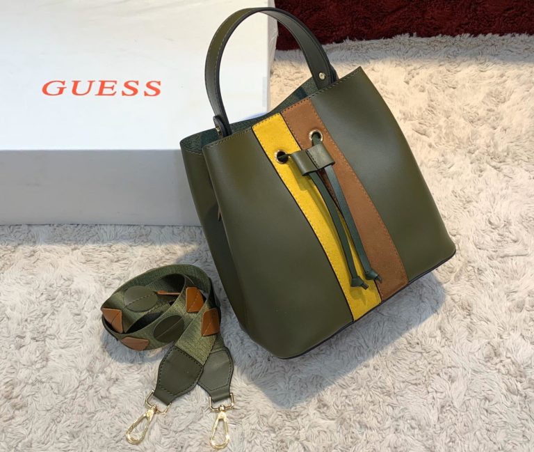 guess canta kova yesil suni deri