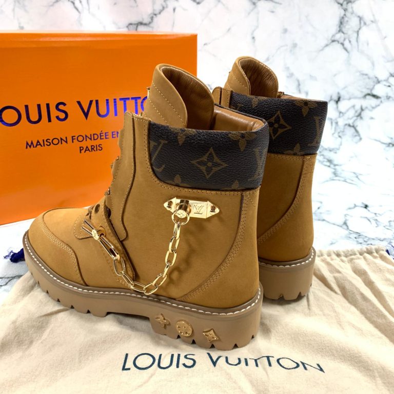 louis vuitton ayakkabi creeper ankle bot suet taba