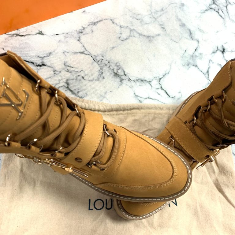 louis vuitton ayakkabi creeper ankle bot suet taba