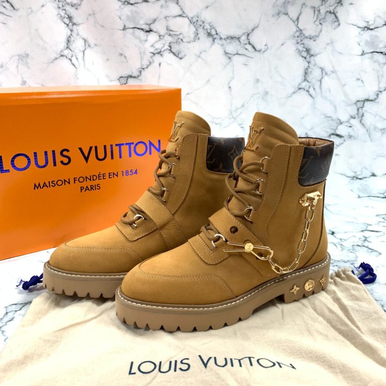 louis vuitton ayakkabi creeper ankle bot suet taba