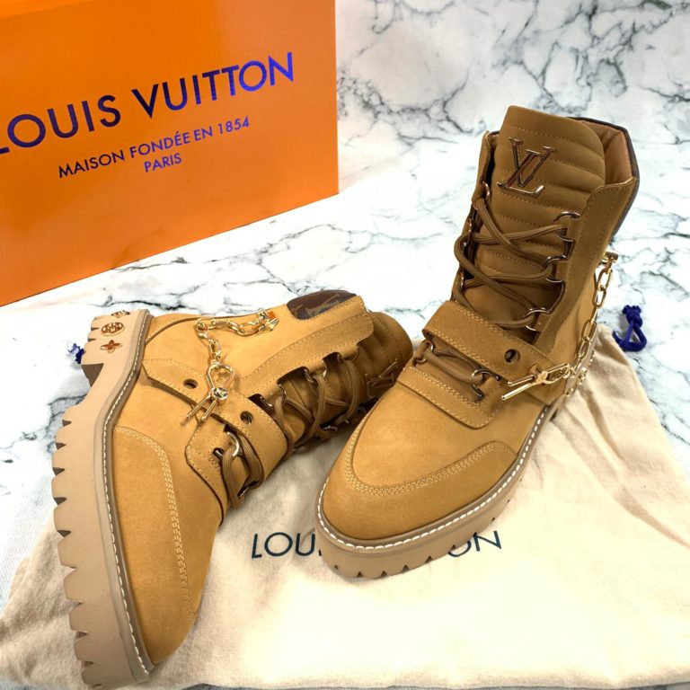louis vuitton ayakkabi creeper ankle bot suet taba