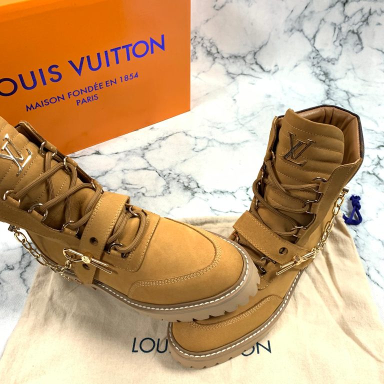 louis vuitton ayakkabi creeper ankle bot suet taba