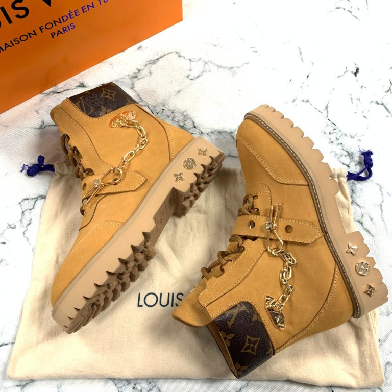louis vuitton ayakkabi creeper ankle bot suet taba