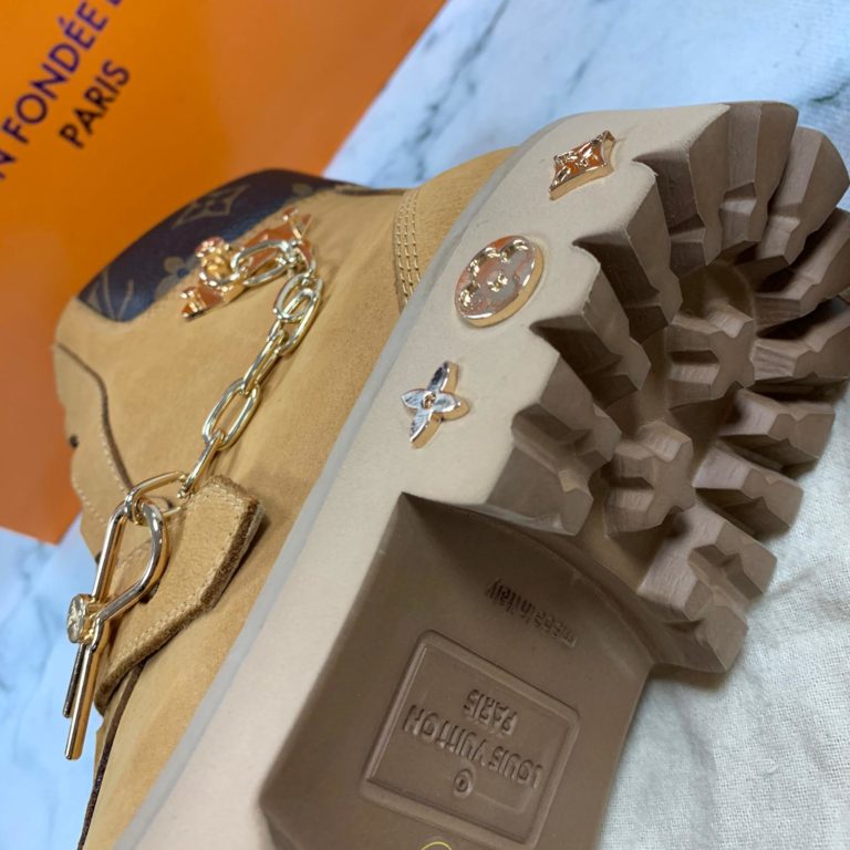 louis vuitton ayakkabi creeper ankle bot suet taba