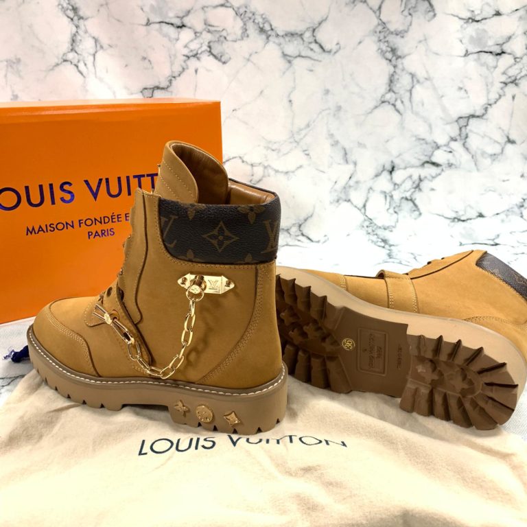 louis vuitton ayakkabi creeper ankle bot suet taba