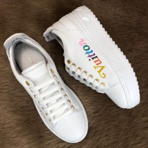 louis vuitton ayakkabi timeout sneaker beyaz deri taban 4cm