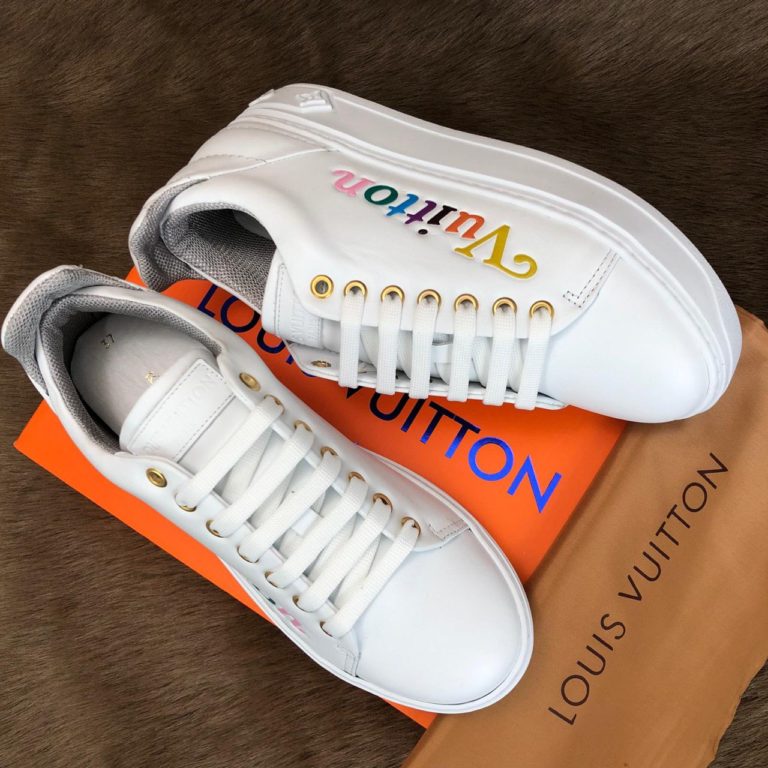 louis vuitton ayakkabi timeout sneaker beyaz deri taban 4cm