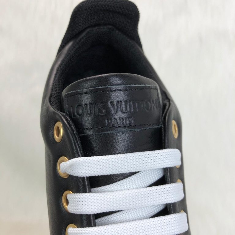louis vuitton ayakkabi timeout sneaker siyah deri taban 4cm
