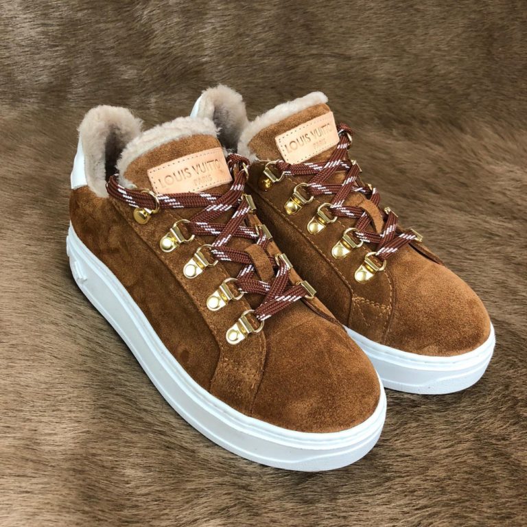 louis vuitton ayakkabi timeout sneaker suet deri taban 4cm