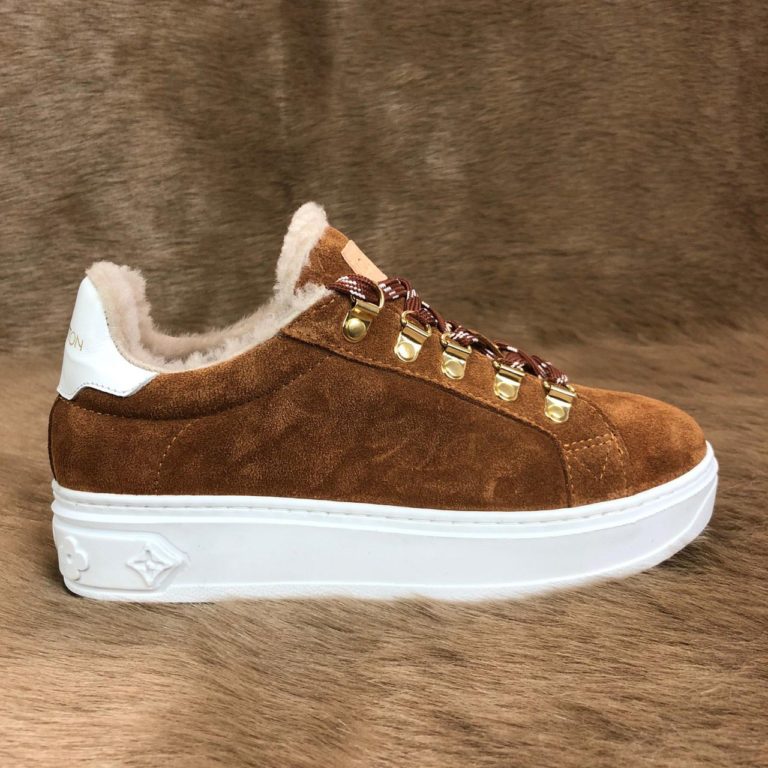 louis vuitton ayakkabi timeout sneaker suet deri taban 4cm