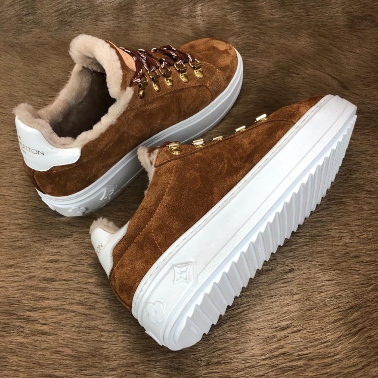 louis vuitton ayakkabi timeout sneaker suet deri taban 4cm