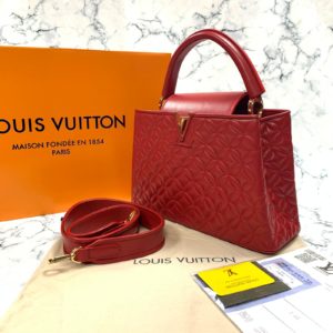 louis vuitton canta capucines PM kirmizi 32x21x11 ithal