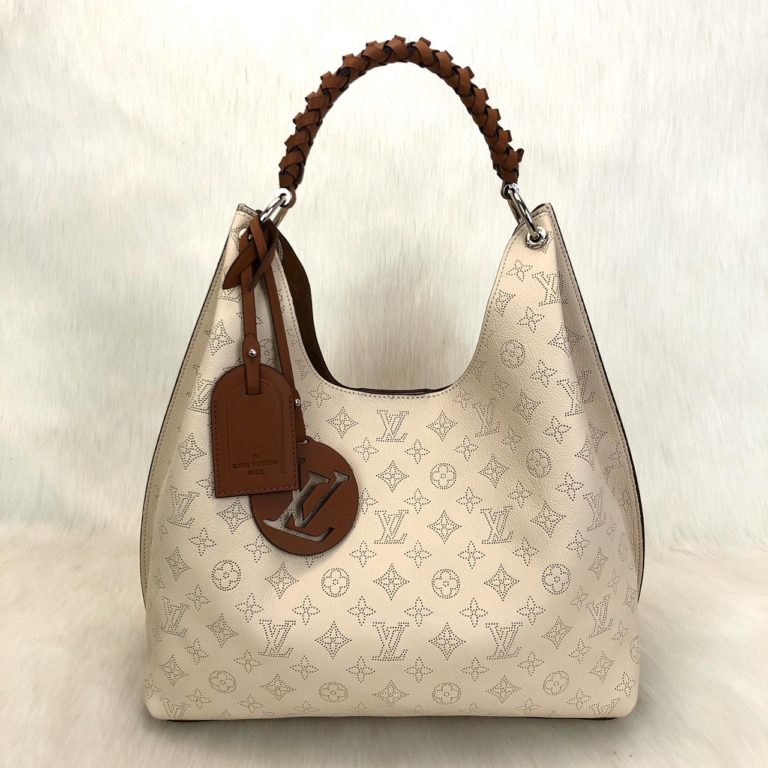 louis vuitton canta carmel krem 40x35cm