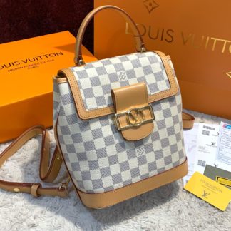 louis vuitton canta dauphine sirt damier beyaz 25x22