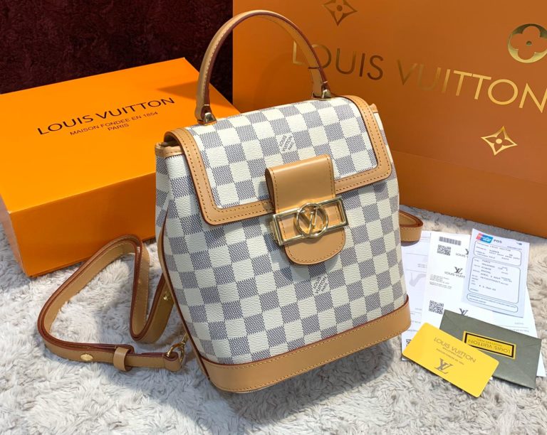 louis vuitton canta dauphine sirt damier beyaz 25x22