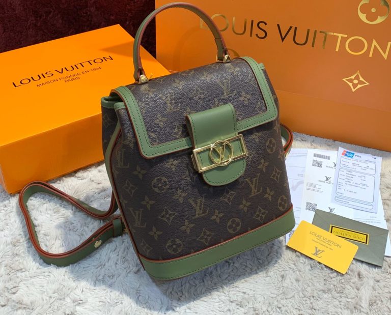 louis vuitton canta dauphine sirt monogram logo yesil 25x22
