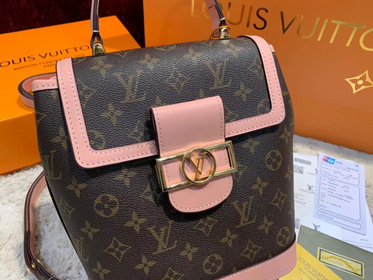 louis vuitton canta dauphine sirt monogram pembe 25x22