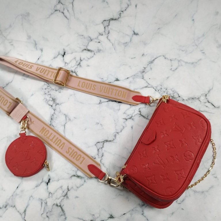 louis vuitton canta multi pochette 3 parca kirmizi pembe aski