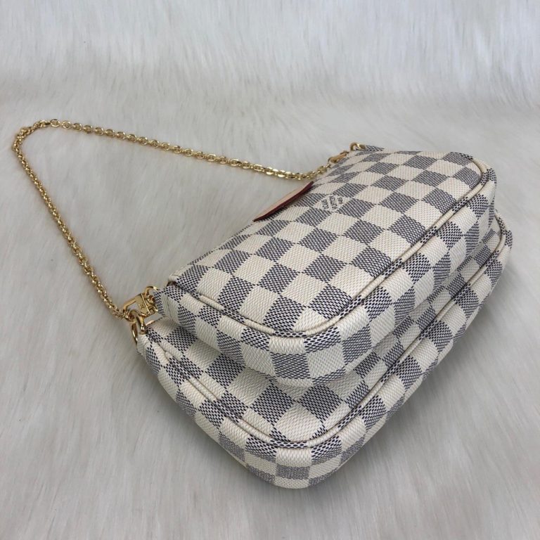 louis vuitton canta multi pochette beyaz damier siyah aski  3 parca