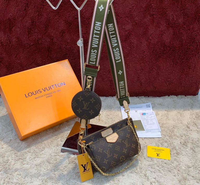 louis vuitton canta multi pochette yesil pembe askili