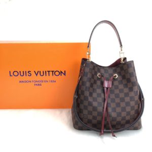 louis vuitton canta noenoe kahve bordo damier ithal 26x26cm