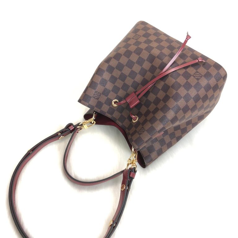 louis vuitton canta noenoe kahve bordo damier ithal 26x26cm