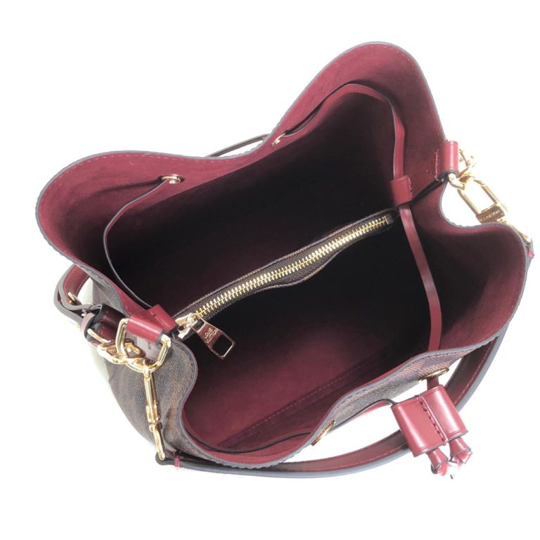 louis vuitton canta noenoe kahve bordo damier ithal 26x26cm