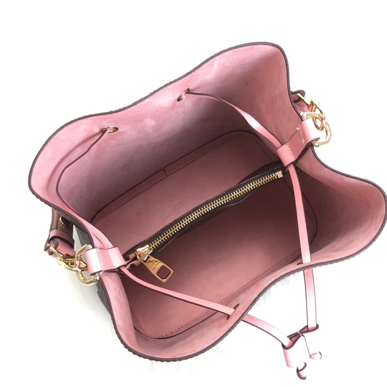 louis vuitton canta noenoe kahve pembe damier ithal 26x26cm