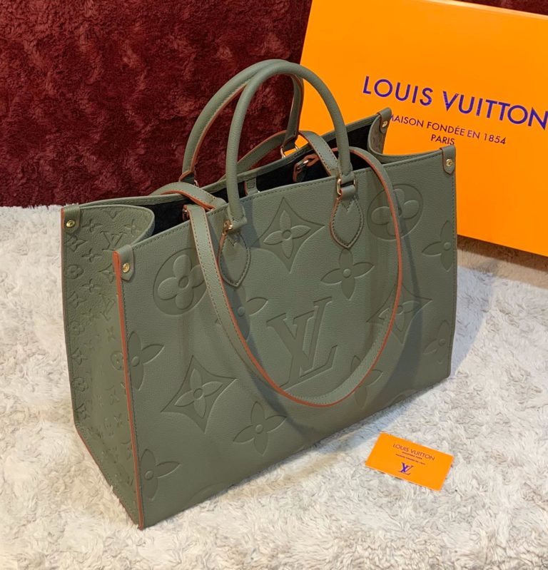 louis vuitton canta on the go  yesil 41x34 ithal