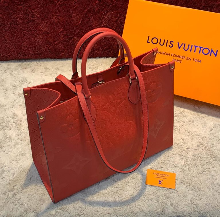 louis vuitton canta on the go kirmizi 41x34 ithal
